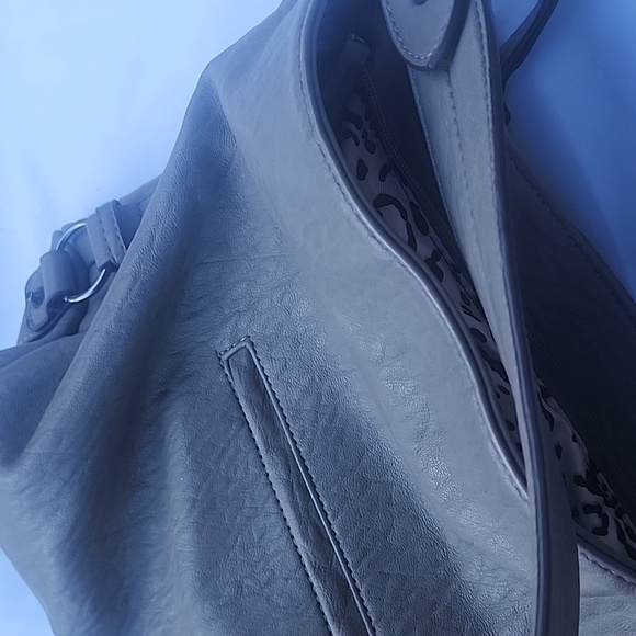 Jessics Simpson Gray Leather Hobo Bag - Women - Picture 5 of 5